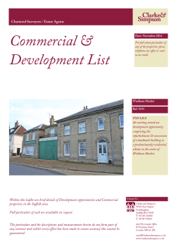 Commercial &amp; Development List  Chartered Surveyors / Estate Agents