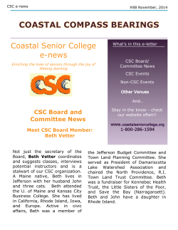 Coastal Senior College e-news CSC Board and