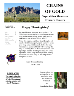 GRAINS OF GOLD Happy Thanksgiving! Superstition Mountain