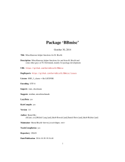 Package ‘BBmisc’ October 30, 2014