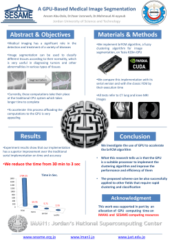 Abstract &amp; Objectives Materials &amp; Methods A GPU-Based Medical Image Segmentation