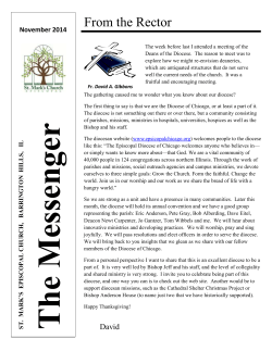 From the Rector  November 2014