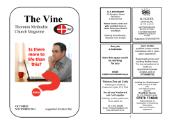 The Vine  Thornton Methodist Church Magazine