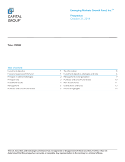 Emerging Markets Growth Fund, Inc. Prospectus October 31, 2014