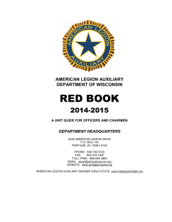 RED BOOK 2014-2015  AMERICAN LEGION AUXILIARY
