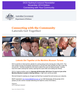 Connecting with the Community Laterals Get Together DCO Sydney/Liverpool Newsletter