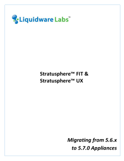 Stratusphere™ FIT &amp; Stratusphere™ UX  Migrating from 5.6.x