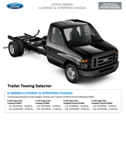 Trailer Towing Selector E-SERIES CUTAWAY &amp; STRIPPED CHASSIS 2015 E-SEriES