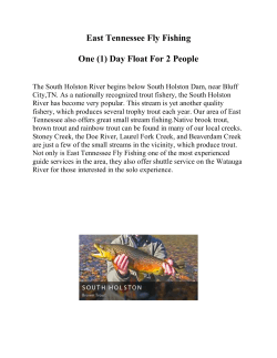 East Tennessee Fly Fishing  One (1) Day Float For 2 People