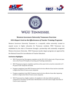 Western Governors University Tennessee Overview