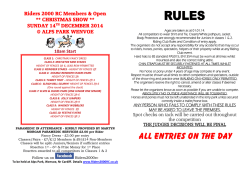 Riders 2000 RC Members &amp; Open ** CHRISTMAS SHOW ** SUNDAY 14