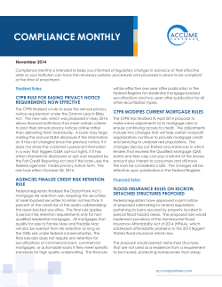 compliance monthly november 2014