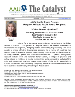 !  Margaret Willson, AAUW Award Recipient on