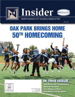 Insider 50 HOMECOMING OAK PARK BRINGS HOME