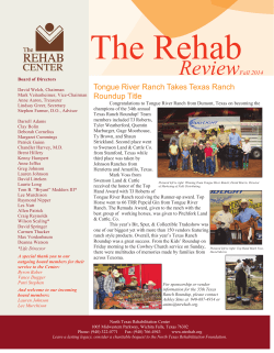 The Rehab  Review Tongue River Ranch Takes Texas Ranch