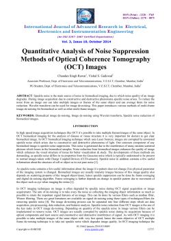 Quantitative Analysis of Noise Suppression Methods of Optical Coherence Tomography (OCT) Images
