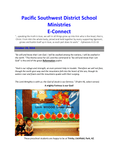 Pacific Southwest District School Ministries E-Connect