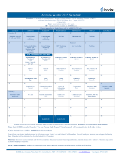 Arizona Winter 2015 Schedule  / hours.