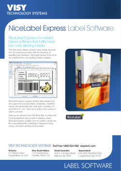 NiceLabel Express Label Software NiceLabel Express is a wizard-