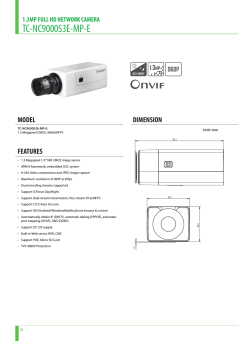 TC-NC9000S3E-MP-E MoDeL DiMenSion featUReS