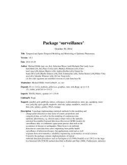 Package ‘surveillance’ October 30, 2014