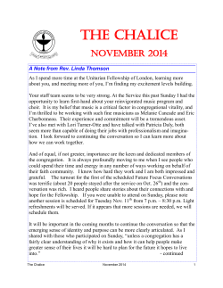 The Chalice NOVEMBER 2014