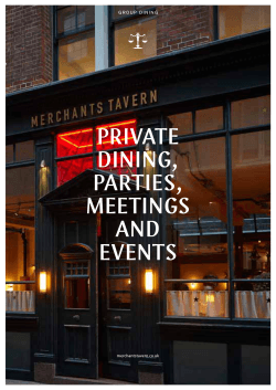 PRIVATE DINING, PARTIES, MEETINGS