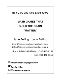 Jane Felling   John Felling Box Cars and One-Eyed Jacks