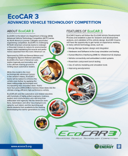 EcoCAR 3  ADVANCED VEHICLE TECHNOLOGY COMPETITION