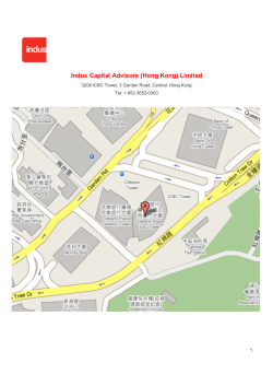 Indus Capital Advisors (Hong Kong) Limited Tel: + 852-3652-030
