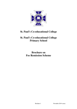 St. Paul’s Co-educational College Primary School Brochure on