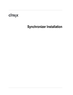 Synchronizer Installation