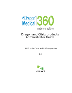 Dragon and Citrix products Administrator Guide 2.3