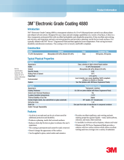 3M Electronic Grade Coating 4880 Introduction Product Information