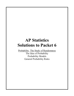 AP Statistics Solutions to Packet 6