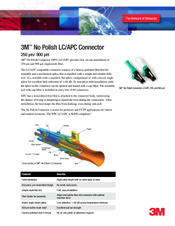 3M No Polish LC/APC Connector 250 μm/ 900 μm ™