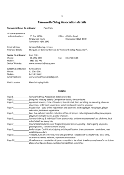 Tamworth Oztag Association details