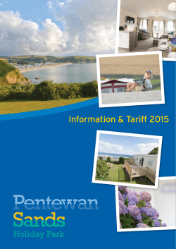 Information &amp; Tariff 2015 Holiday Park 1