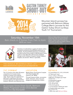 Mountain Island Lacrosse has partnered with Belmont Abbey Gaston Turkey Shoot-out Boys