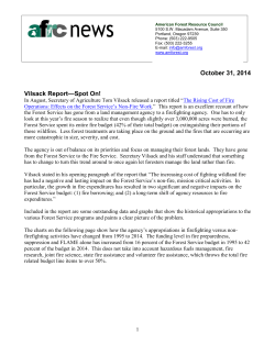 October 31, 2014  Vilsack Report—Spot On!