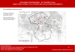 Secondary Closing Date:  31 October 2014  Apply online at