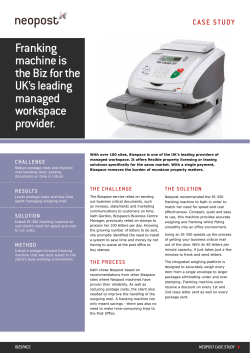 Franking machine is the Biz for the UK’s leading