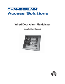 Wired Door Alarm Multiplexer Installation Manual