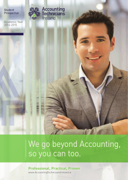 We go beyond Accounting, so you can too. Professional, Practical, Proven Student