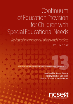 13 Continuum of Education Provision for Children with