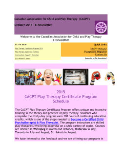 Canadian Association for Child and Play Therapy  (CACPT)