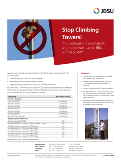 Stop Climbing Towers! Troubleshoot and maintain RF at ground level—at the BBU—