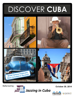 CUBA  Jazzing in Cuba Referred by: