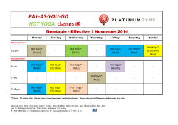 PAY-AS-YOU-GO  HOT YOGA classes @