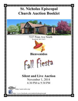 St. Nicholas Episcopal Church Auction Booklet  Bienvenidos